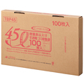 ジャパックス 容量表示入りゴミ袋 ピンクリボンモデル 乳白半透明 45L BOXタイプ TBP45 1セット(600枚:100枚×6箱)