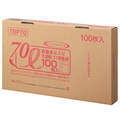 ジャパックス 容量表示入りゴミ袋 ピンクリボンモデル 乳白半透明 70L BOXタイプ TBP70 1セット(400枚:100枚×4箱)