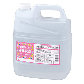熊野油脂 ファーマアクト 液体洗濯洗剤 柔軟剤入り 4L/本 1セット(4本)