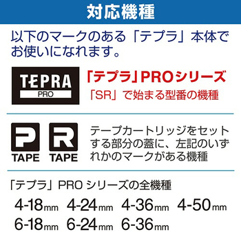 キングジム テプラ PRO テープカートリッジ 12mm 白/黒文字 SS12K 1セット(5個)