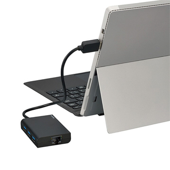 エレコム 有線LANアダプター Giga対応 USB3.0(Type-A) USBハブ機能付 ホワイト EDC-GUA3H-W 1個