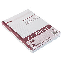 TANOSEE ノートブック セミB5 A罫7mm 30枚 1パック(10冊)