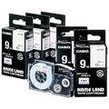 カシオ NAME LAND スタンダードテープ 6mm×8m 白/黒文字 XR-6WE 1セット(5個)