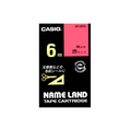 カシオ NAME LAND スタンダードテープ 6mm×8m 赤/黒文字 XR-6RD 1個