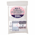 ジャパックス 書き込めるチャック付ポリ袋 ヨコ70×タテ100×厚み0.04mm WGC-4 1パック(200枚)