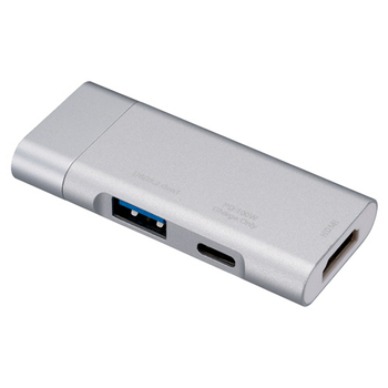 ナカバヤシ PD対応 Type-C ポケットサイズドッキングステーション シルバー UD-C08SL 1個