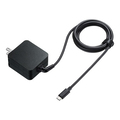 サンワサプライ USB PowerDelivery対応AC充電器 Type-Cケーブル一体型 65W ブラック ACA-PD76BK 1個