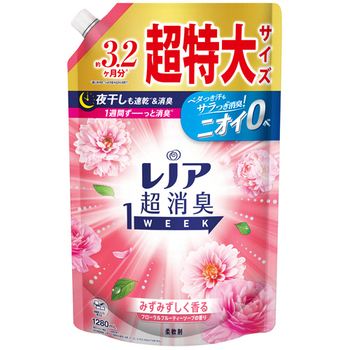 P&G レノア 超消臭1week みずみずしく香るフローラルフルーティーソープの香り つめかえ用 超特大 1280mL 1個