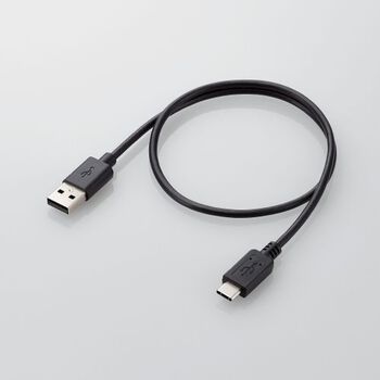 エレコム USB2.0ケーブル(A-TypeC) ブラック 0.5m U2C-AC05BK 1本