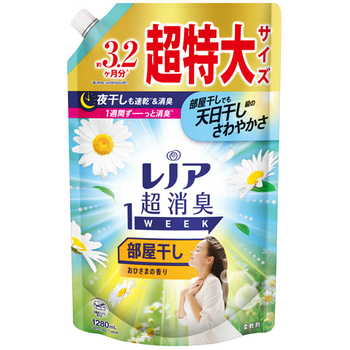 P&G レノア 超消臭1week 部屋干しおひさまの香り つめかえ用 超特大 1280ml 1個