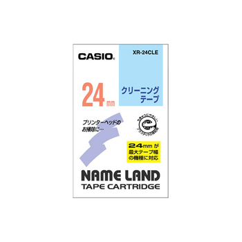 カシオ NAME LAND クリーニングテープ 24mm XR-24CLE 1個