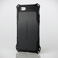 エレコム iPhone8/7用ZEROSHOCKケース スタンダード 液晶保護フィルム付 ブラック PM-A17MZEROBK 1個