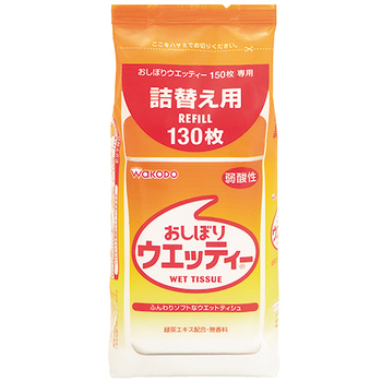 アサヒグループ食品 WAKODO おしぼりウェッティー つめかえ 1パック(130枚)