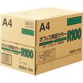 日本紙通商 オフィス用紙カラーR100 A4 グリーン 1箱(2500枚:500枚×5冊)