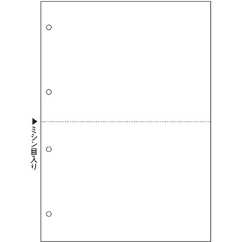 TANOSEE マルチプリンタ帳票(FSC森林認証紙) A4白紙 2面4穴 1セット(1000枚:500枚×2箱)