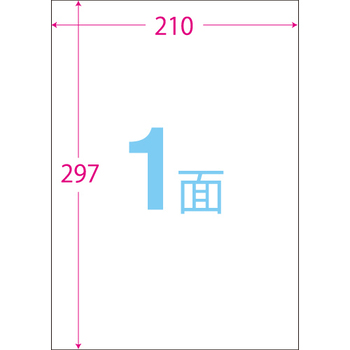 エーワン スーパーエコノミーシリーズ プリンタ用ラベル A4 ノーカット 210×297mm L1AM500N 1箱(500シート)