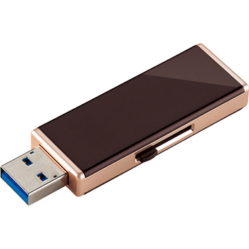 バッファロー USB3.0対応 USBメモリー 女性向け キャップレスデザイン 16GB リッチブラウン RUF3-JW16G-RB 1個