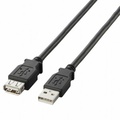 エレコム USB2.0延長ケーブル (A)オス-(A)メス ブラック 1.0m RoHS指令準拠(10物質) U2C-E10BK 1本