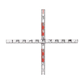 マイゾックス 検測ロッド(クロス標尺) K-110 1セット