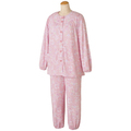 ケアファッション 大きめボタンパジャマ 婦人用 ピンク M 98000-01 1着