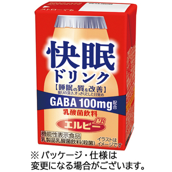 エルビー 快眠ドリンク 乳酸菌飲料 125mL 紙パック 1ケース(24本)