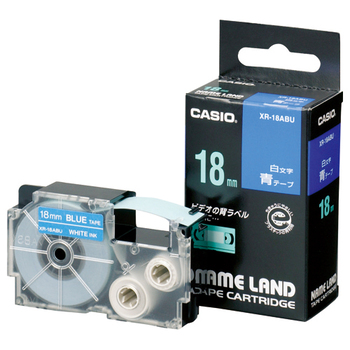 カシオ NAME LAND スタンダードテープ 18mm×8m 黒/白文字 XR-18ABK 1個