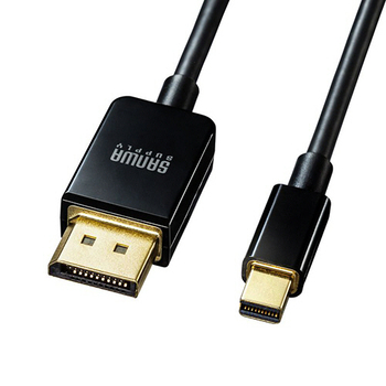 サンワサプライ ミニDisplayPort変換ケーブル (Ver1.4) ブラック 2m KC-DPM14020 1本