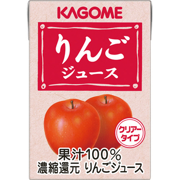 カゴメ りんごジュース 業務用 100ml 紙パック 1セット(72本:36本×2ケース)