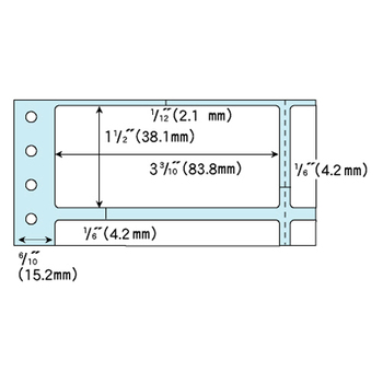 ヒサゴ ドットプリンタ用ラベル タック12面 8×10インチ ラベルサイズ3_3/10×1_1/2インチ SB138 1ケース(500シート)