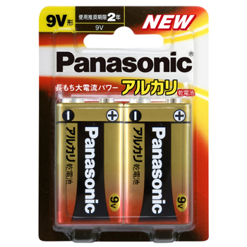 パナソニック アルカリ乾電池 9V形 6LR61XJ/2B 1パック(2本)