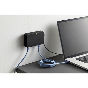 エレコム Giga対応8ポートスイッチ(プラ筐体/ACアダプター) ブラック RoHS指令準拠(10物質) EHC-G08PA4-B 1台