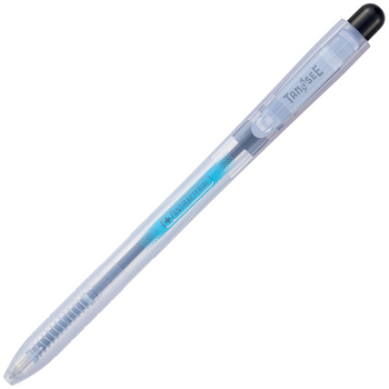 TANOSEE ノック式油性ボールペン(抗菌) 0.7mm 黒 (軸色:ミルキーホワイト) 1箱(10本)