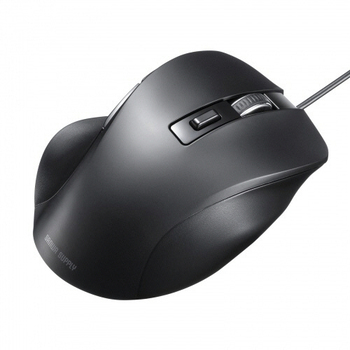 サンワサプライ 有線ブルーLEDマウス(5ボタン) ブラック MA-YB518BK 1個