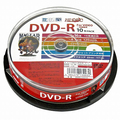 ハイディスク 録画用DVD-R 120分 1-16倍速 ホワイトワイドプリンタブル スピンドルケース HDDR12JCP10 1パック(10枚)