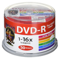 ハイディスク 録画用DVD-R 120分 1-16倍速 ホワイトワイドプリンタブル スピンドルケース HDDR12JCP50 1パック(50枚)