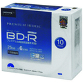 ハイディスク 録画用BD-R 130分 1-6倍速 ホワイトワイドプリンタブル 5mmスリムケース HDVBR25RP10SC 1パック(10枚)