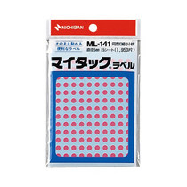 ニチバン マイタック カラーラベル 円型 直径5mm 桃 ML-14111 1セット(19500片:1950片×10パック)