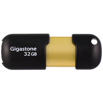 Gigastone USB3.0フラッシュメモリ スライド式 32GB ブラック/ゴールド GJU332GSLJ 1個