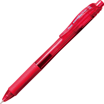 ぺんてる ゲルインキボールペン エナージェル・エックス 0.3mm 赤 BLN103-B 1セット(10本)