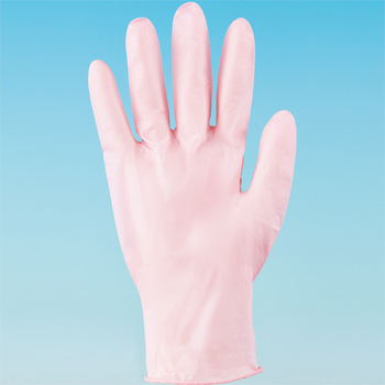 川西工業 ニトリル 使いきり手袋 粉なし SS ピンク #2061 1箱(250枚)