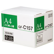 キヤノン 高白色用紙 GF-C157 A4 157g 4044B006 1箱(1200枚:200枚×6冊)