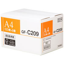 キヤノン 高白色用紙 GF-C209 A4 209g 4044B008 1箱(800枚:100枚×8冊)
