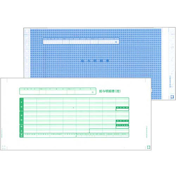 東京ビジネス 給与明細書II 片側テープ留 連帳 横292×縦140mm BP1003-02GF 1箱(500セット)