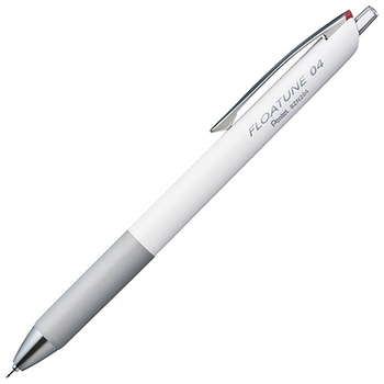 ぺんてる 油性ボールペン フローチューン 0.4mm 赤 (軸色:ホワイト) BZN204-B 1セット(10本)