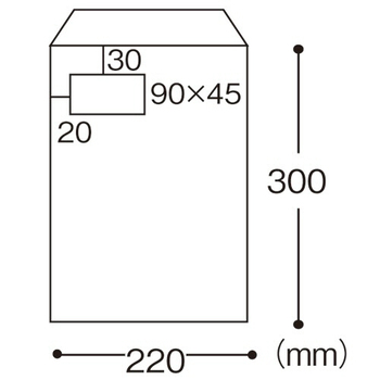 TANOSEE グラシン窓付封筒 裏地紋付 A4 テープ付 100g/m2 ホワイト 1パック(100枚)