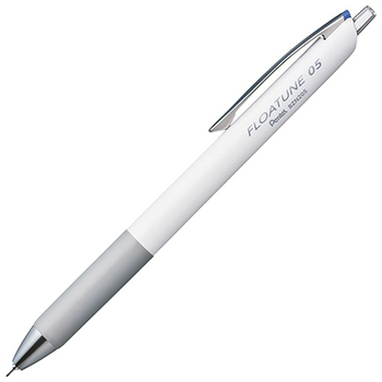 ぺんてる 油性ボールペン フローチューン 0.5mm 青 (軸色:ホワイト) BZN205-C 1セット(10本)