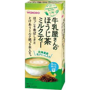 アサヒグループ食品 WAKODO 牛乳屋さんのほうじ茶ミルクティー スティック 1箱(5本)