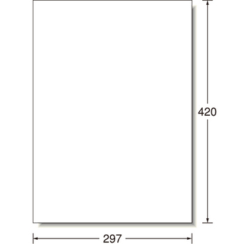 エーワン 屋外でも使えるサインラベルシール[インクジェット] ツヤ消しフィルム・ホワイト A3 ノーカット 32011 1冊(5シート)