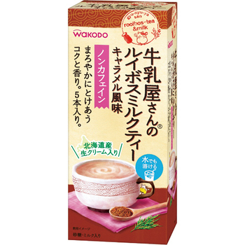 アサヒグループ食品 WAKODO 牛乳屋さんのルイボスミルクティー キャラメル風味 ノンカフェイン スティック 1箱(5本)