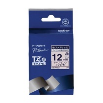 ブラザー ピータッチ TZeテープ(布テープ) 12mm ピンク/青文字 TZE-FAE3 1個